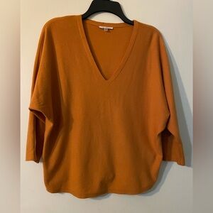 Vila Milano Warm Amber V-Neck Sweater Sz M